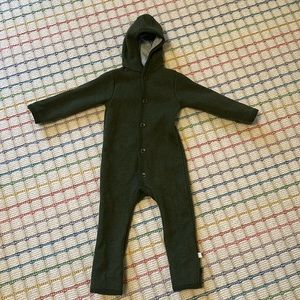 Disana wool suit, olive size 18-24 mos